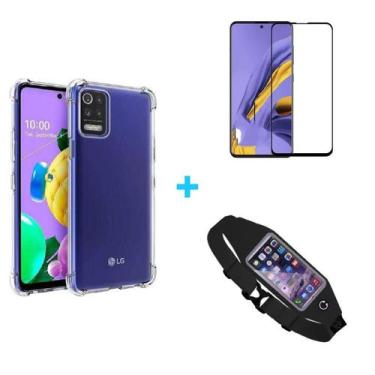 Imagem de Kit Pochete LG K62 + Capinha Anti Impacto + Película de Vidro