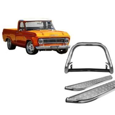 Imagem de Kit Quebra Mato S/Barra Estribo Chapa Cromado D10 - HOZZ