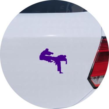 Imagem de Adesivo de Carro Karatê Chute Fatal - Cor Roxo - Melhor Adesivo, Roxo