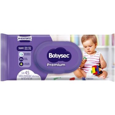 Imagem de Toalha Umedecida Babysec Premium 45 Unidades