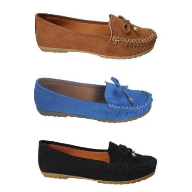 Imagem de KIT 3 Pares Sapatilha Mocassim Aloba Costurado à Mão Moda Pé 3, Marrom