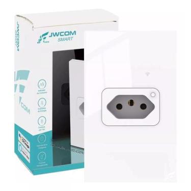 Imagem de Tomada Smart de Embutir Wi-fi 20A Medidor De Consumo Jwcom