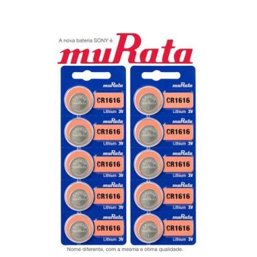 Imagem de 10 Baterias Murata CR1616 DL1616 ECR1616 Célula de Moeda de Lítio de 3