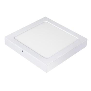 Imagem de Painel Plafon Led Embutir Sobrepor Quadrado 298Mm 25W Branco - Ecoforc