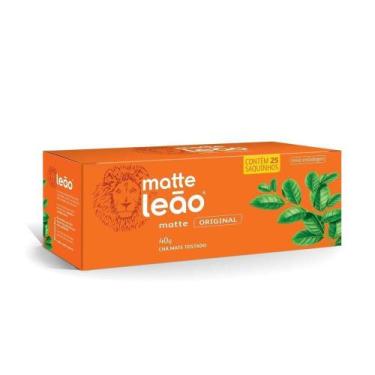 Imagem de Chá Mate Leão Original Com 25 Saquinhos- Kit Com 2 Caixas - Leao