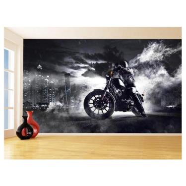 Imagem de Papel De Parede 3D Moto Custom Chopper Viagem 3,5M Bkm111 - Você Decor