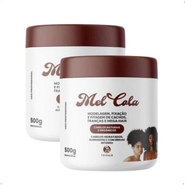 Imagem de Kit 2 Mel Cola Cachos Naturais e Orgânicos Modelador 500g - Trihair