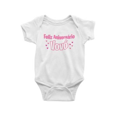 Imagem de Body Do Bebê Feliz Aniversário Vovó Branca - Del France, M
