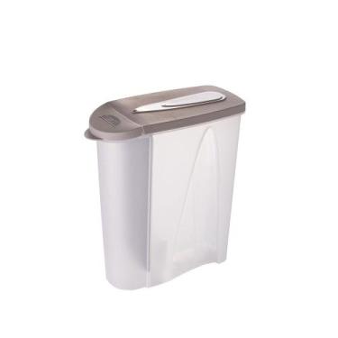 Imagem de Porta Sabão em Po Tampa Dosador Cinza Lavanderia 1kg - PLASUTIL