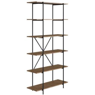 Imagem de Estante Livreiro Multiuso Com Prateleiras Tube Vermont Base Preta - Ar