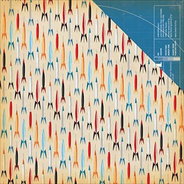 Imagem de Carta Bella Papel Space Academy 12 x 12 foguetes 25 peças