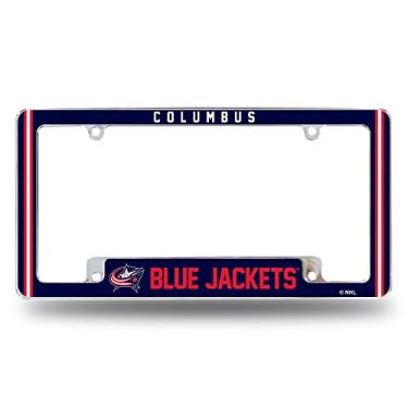 Imagem de Rico Industries NHL Columbus Blue Jackets Classic 30,48 cm x 15,24 cm Moldura de placa automotiva para carro/caminhão/SUV