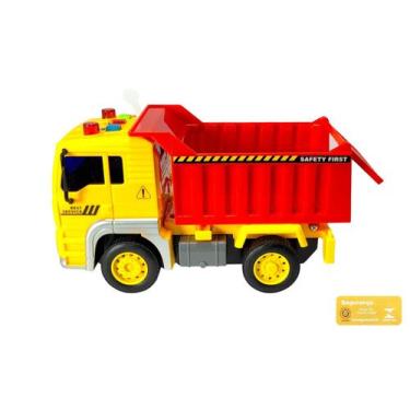 Imagem de Caminhao Friccao Luz e Som DM Toys Modelo Cacamba Brinquedo Infantil R
