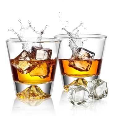 Imagem de SHOWLOUE Conjunto de 2 copos de uísque, copos à moda antiga, conjunto de copos de bar para uísque, bourbon, licor, rum, vodka e coquetéis