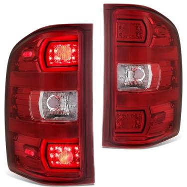Imagem de DNA MOTORING Par de lâmpadas LED de freio/traseira compatíveis com Chevy Silverado 1500/3500HD 07-13,2500HD 07-14, compatível com GMC Sierra 1500 12-13/2500HD 12-14/3500HD 07-14, TL-ZTL-005LED-RD
