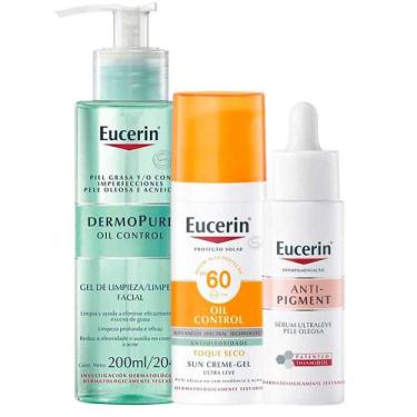 Imagem de Eucerin Kit  Sérum + Gel de Limpeza + Protetor Solar Facial para Peles