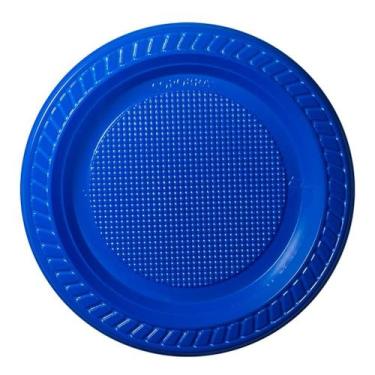 Imagem de Prato Descartável Azul Escuro para Festa 15cm - 10 Unidades - Copobras