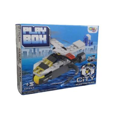 Imagem de Blocos de Montar City Helicóptero Policial 2 em 1 - Well Kids