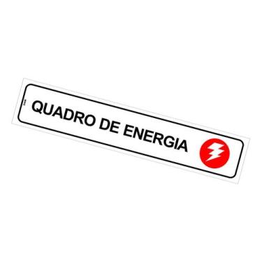 Imagem de Placa de Sinalização Aviso - Quadro de Energia em PS (Poliestireno) - 