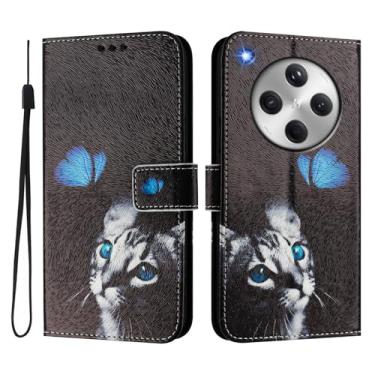 Imagem de Capa carteira para Oppo Find X8, 3 compartimentos para cartão, 1 compartimento para dinheiro, capa flip de couro PU com padrão fofo, capa com fivela magnética à prova de choque, compatível com sem fio