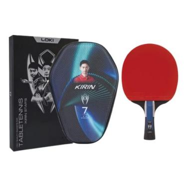 Imagem de Raquete Classica Carbono 7 Estrelas Loki Profissional Tenis Mesa ITTF 