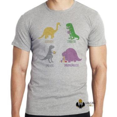 Imagem de Camiseta Dinossauro comilão  Blusa criança infantil juvenil adulto cam