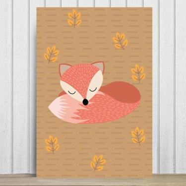Imagem de Placa Decorativa MDF Infantil Raposinha 4 30x40cm - Quartinhos