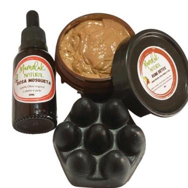 Imagem de Kit Skincare easy (rosa mosqueta 30ml, hakan 70g e rumi 70g) - Mameluk