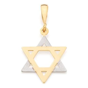 Imagem de Pingente Formato Estrela De Davi Com Aplique 540136 - Rommanel, Branco