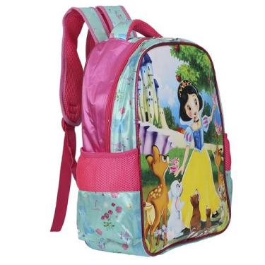 Imagem de Mochila De Alças Escolar Feminina Branca Cat Cuddly Infantil - Tesla S