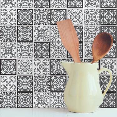 Imagem de Adesivo de Azulejo Cinza São Gonçalo 20x20 cm com 24un - Quartinhos