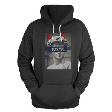 Imagem de Blusa De Frio Moletom Canguru Com Capuz Estatua FY - MP Moda Masculina