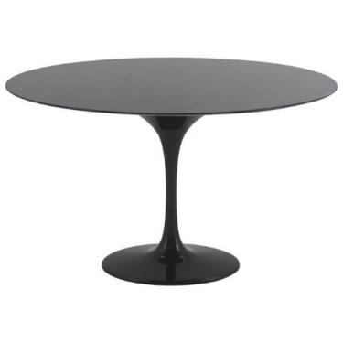 Imagem de Mesa De Jantar Saarinen Redonda 124 cm Madeira Base Preta - Eero Saari