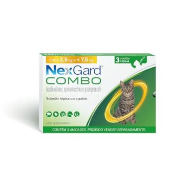 Imagem de Nexgard COMBO Antipulgas e Sarna e Vermífugo para Gatos de 2,5kg a 7,5 kg - 3 aplicadores