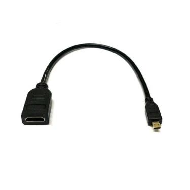 Imagem de Kit 10 Cabo Adaptador Rabicho Micro Hdmi Para Hdmi 30cm Nfe Atacado - 