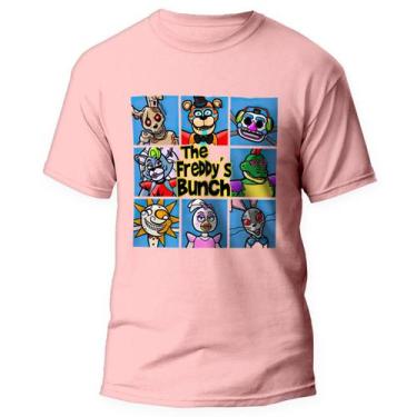 Imagem de Camiseta Fnaf Five Nights At Freddys Jogo Game 5 Rosa - Kamisetas Otak