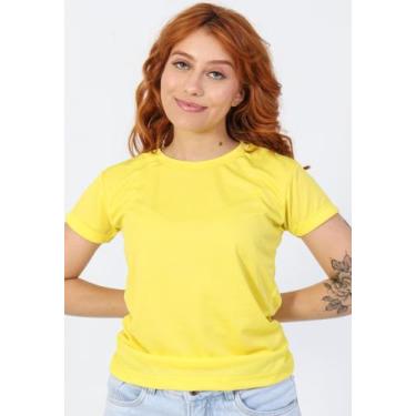 Imagem de Camiseta Dryfit Feminina - Techmalhas, Amarelo, GG