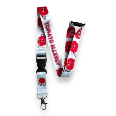 Imagem de Cordão de conscientização de alergia/suporte de crachá - tamanho adulto (alergia ao tomate)