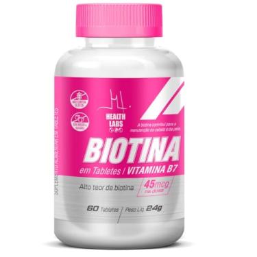 Imagem de Suplemento Biotina 45 Mcg 60 Capsulas, Cabelos E Pele Health labs