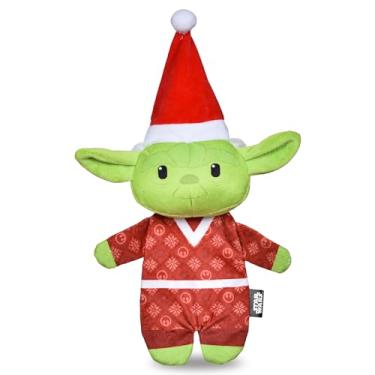 Imagem de STAR WARS Brinquedo YODA para animais de estimação de 22,8 cm com corpo chato para animais de estimação, com rugas e barulho | Brinquedo de pelúcia de 23 cm para animais de estimação YODA para cães | Meias para cães