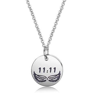 Imagem de Colar detalhado com asa de anjo 11: joia Make A Wish