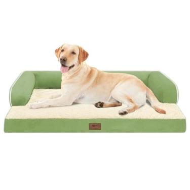 Imagem de Cama grande ortopédica lavável para cães – espuma viscoelástica – 2GG para cães grandes – Cama reforçada para animais de estimação – Sofá de sofá – Impermeável com capa removível – Cama para cachorro