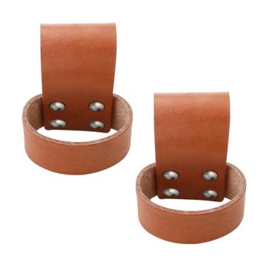 Imagem de 2 pacotes de suporte de martelo de couro, suporte de martelo premium com passador de cinto, suporte de martelo multiferramentas, coldre de transporte de machadinha de martelo pequeno, marrom