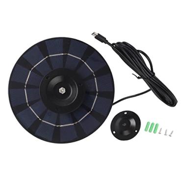 Imagem de Painel Solar para Câmera de Segurança, Painel Solar de Silício Monocristalino 5W Painéis Solares Painel Solar Com Painel Solar, Placa de Base, 3 Parafusos, 3 Tomadas de Parede