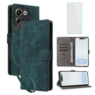 Imagem de IUQXU Capa carteira para celular Tecno Pova 6 Neo 5G/Tecno Spark 30 5G com protetor de tela [bloqueio RFID] Flip Card Holder Kickstand Capa de celular feminina masculina para Tecno Spark30 KL8 Pova6