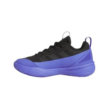 Imagem de adidas Tênis infantil unissex Front Court 2.0, Preto/azul cobalto/carbono, 21