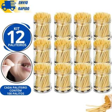 Imagem de Kit 12 Paliteiros em Acrílico com 100 Palitos Cada Petiscos Restaurant