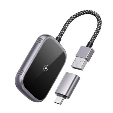 Imagem de Adaptador CarPlay Sem Fio Moosieslife 2 em 1 - para iPhone e Android