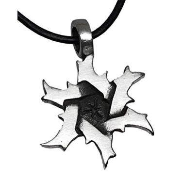 Imagem de Trilogy Jewelry Pingente de estanho da estrela de Davi judaica em cordão preto com fecho