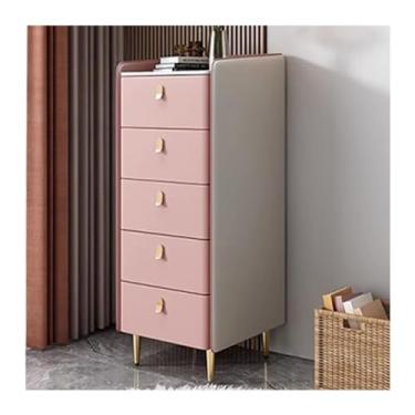 Imagem de LICONG-2020 Armário lateral com cinco baldes de madeira maciça armário estreito minimalista para quarto armário de armazenamento e armazenamento TV armário lateral pequeno armário de canto (E)